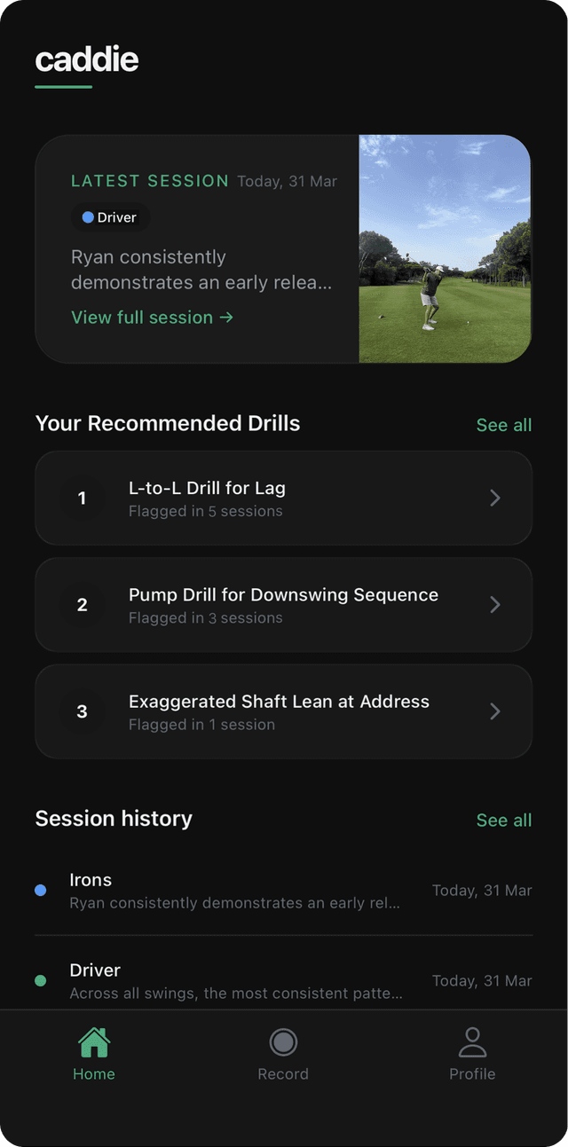 Caddie app